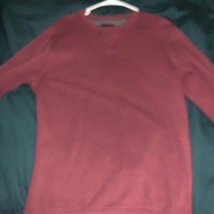 On the byas burgundy crewneck pullover